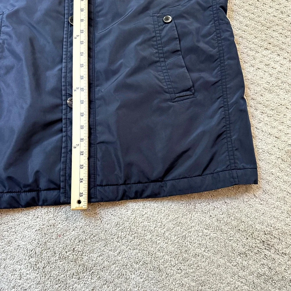 HUGO BOSS Jacket Men's 46R XXL Conaz2 Blue Field Coat‎ Quilted Lining Zip/Button